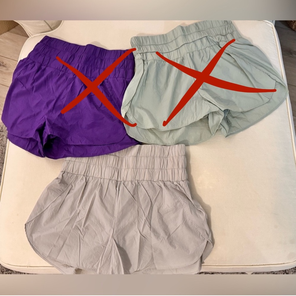 GRAY PAIR of waist balloon shorts, K|K brand (boutique), size M